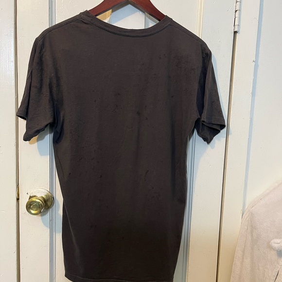 Men’s Small Grey Crewneck Shortsleeved Tshirt w Koi Sun Graphic Image Preloved - Picture 5 of 5